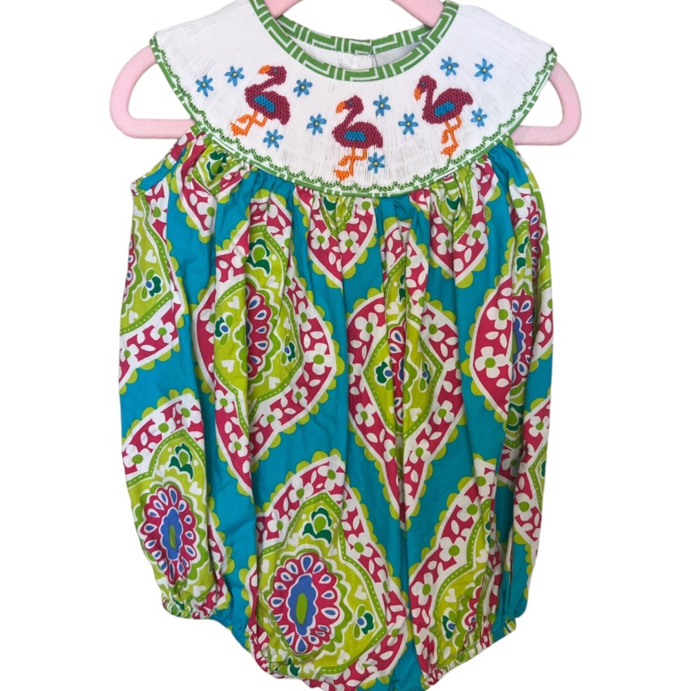 CASTLE AND CROWNS Smocked Flamingo Bubble
